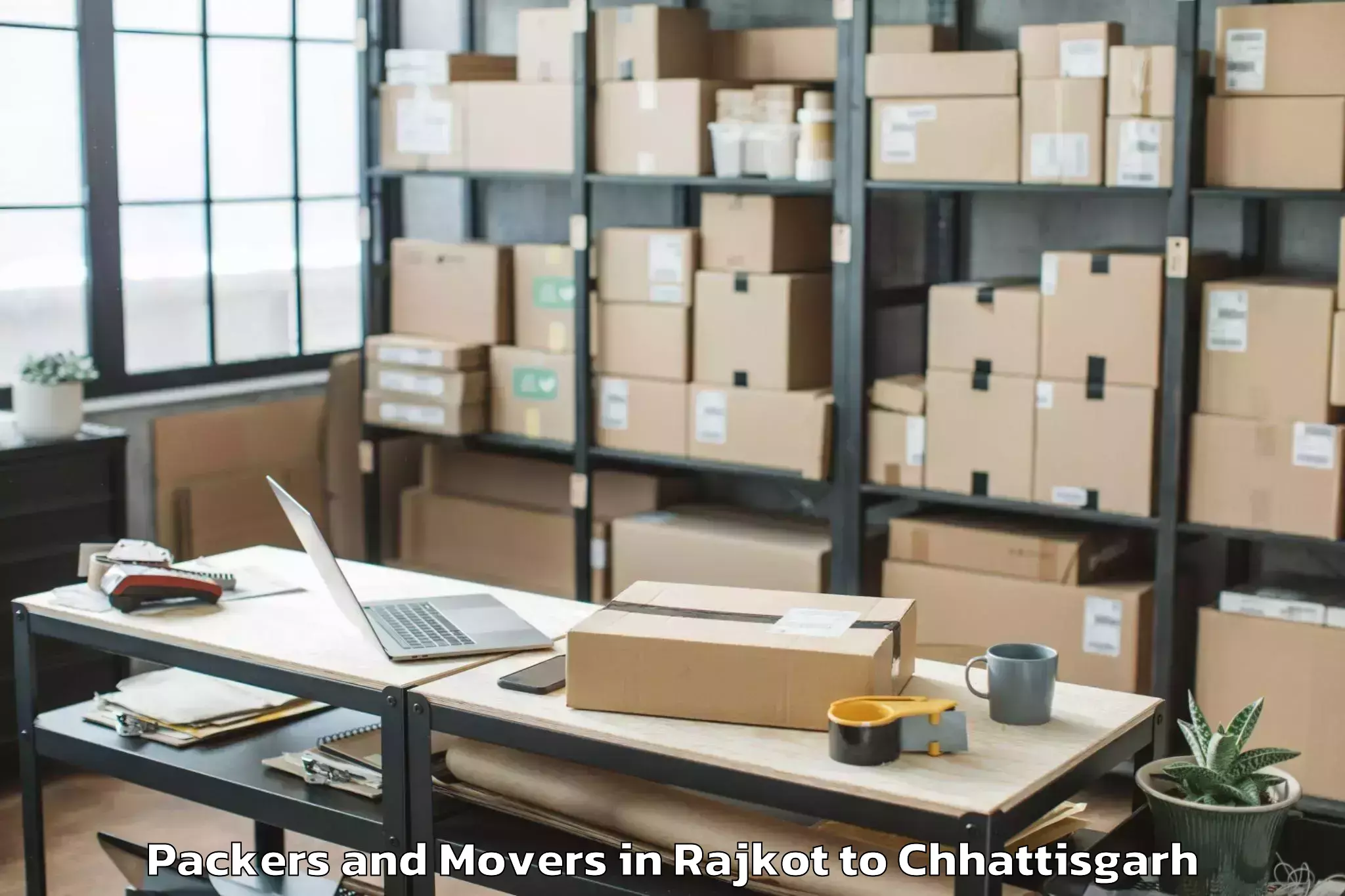 Professional Rajkot to Rajnandgaon Packers And Movers